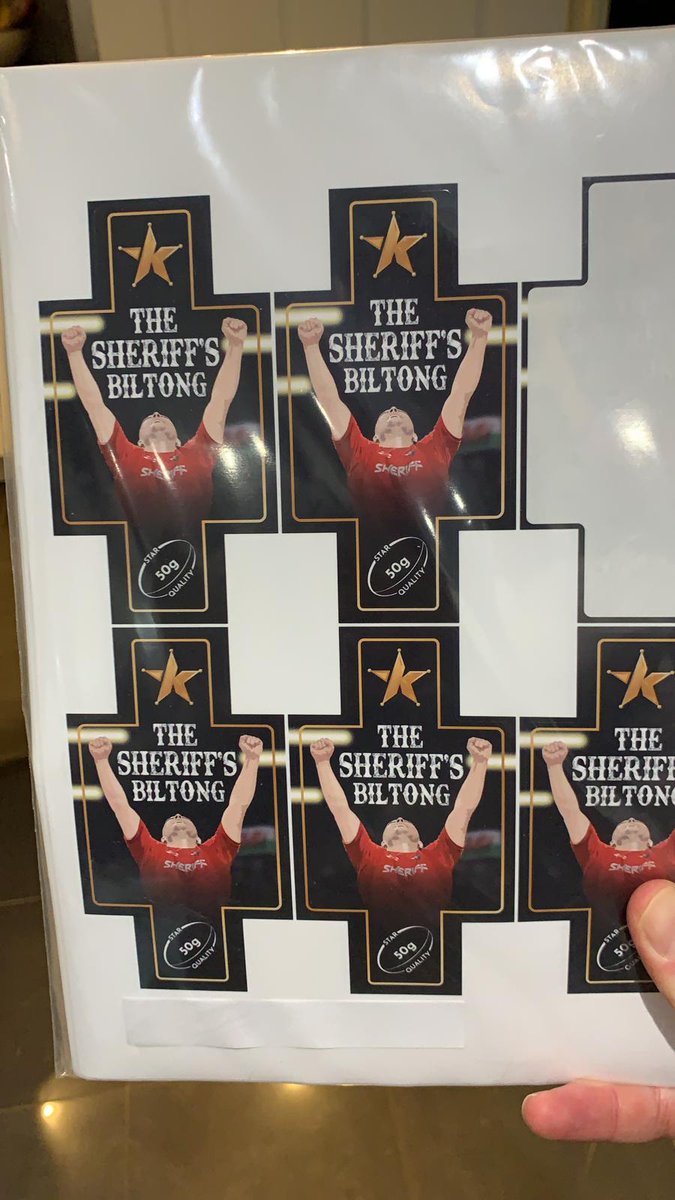 Looking forward to picking these up tomorrow @KenOwens1088, labels in, packaging in. lots people looking forward to trying the Sheriff's Biltong! #fab2 #teamwork #inthepack #itsaTRY
