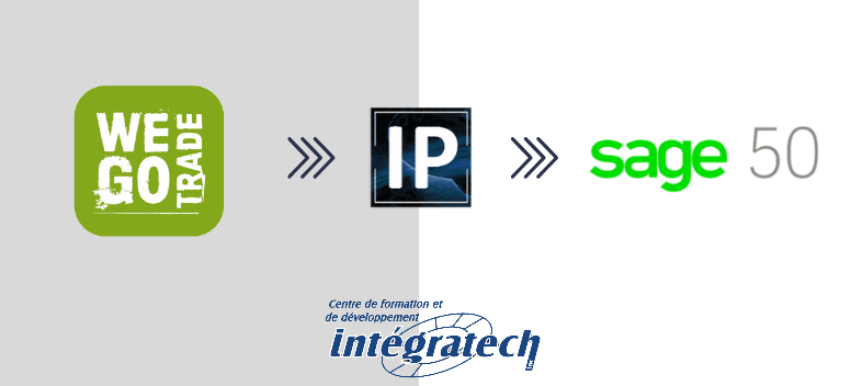 IntégraPortation fait maintenant le pont entre WeGO Trade et Sage 50! Concentrez-vous sur votre entreprise et laissez notre application faire l'entrée de données!
Contactez-nous pour en savoir plus!
<a href="/Sage_Canada/">Sage Canada</a>