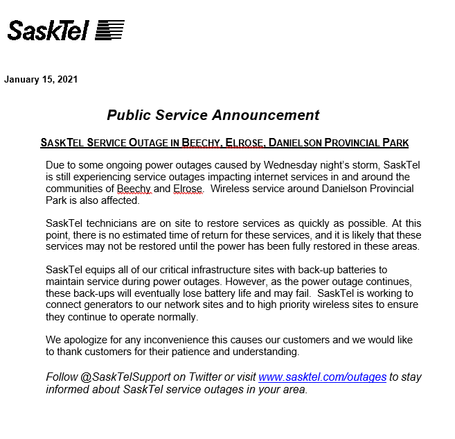 3:00 PM: Update regarding ongoing outages from Wednesday's Winter storm. See the below Public Service Announcement for full details. https://t.co/o2KB1dE9dr
