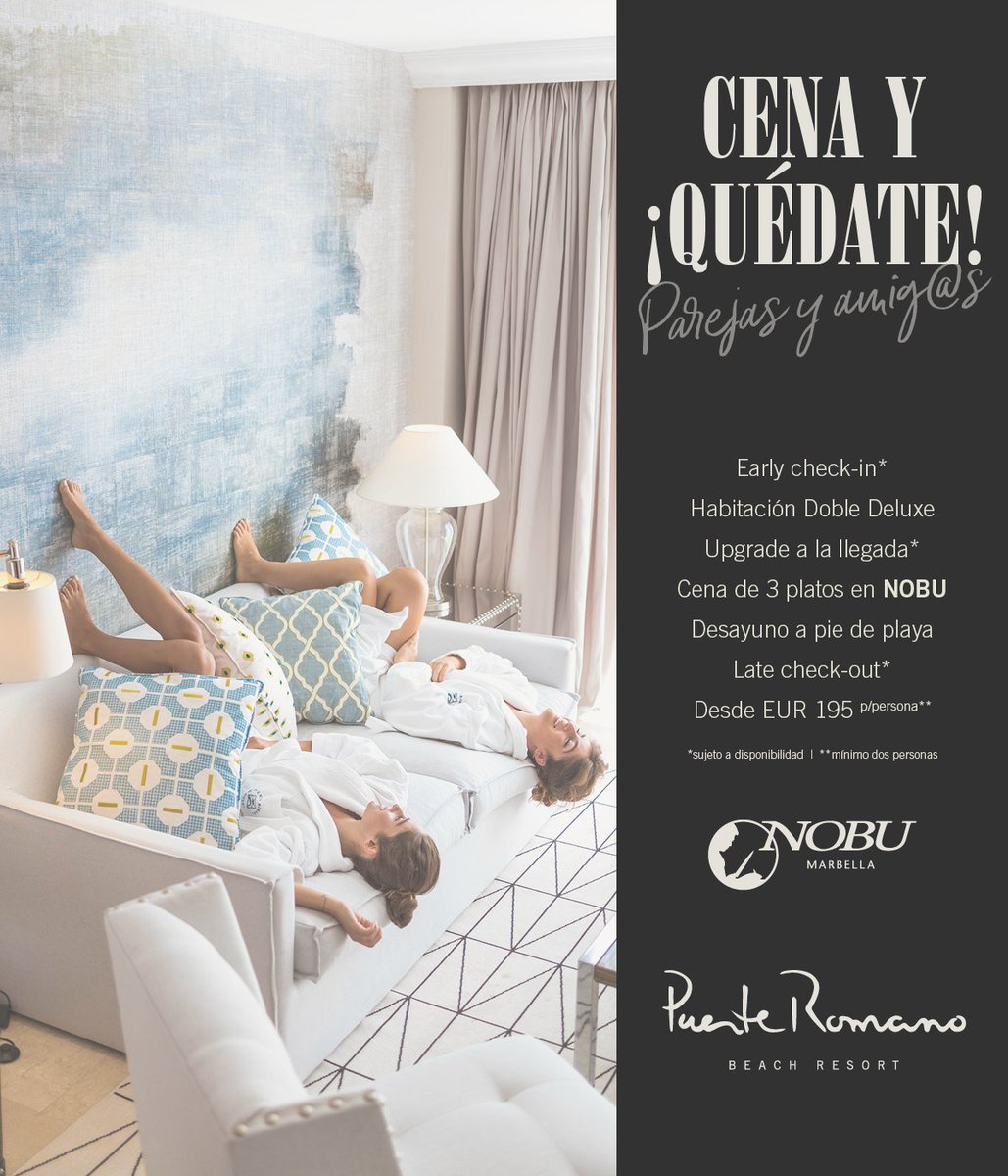 SAEKOHAMADA's tweet photo. Dine & Stay Special offer. Delicious 3 course dinner at Nobu Marbella is included @NobuMarbella #nobumarbella #puenteromanoresort #Marbella #luxuryhotels #CostaDelSol #Spain https://t.co/gVjBgkl0BM