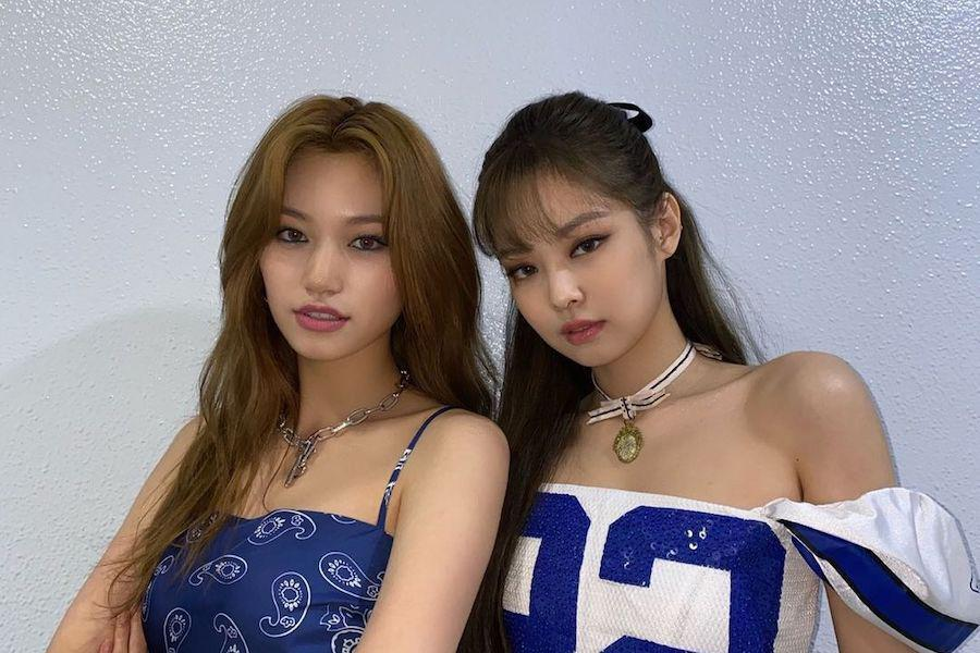 npomvtt's tweet photo. Jennie do BLACKPINK e Doyeon do Weki Meki viraram amigas pois trocaram olharem depois de um music show e sorriram uma para a outra. #KoreaDay https://t.co/XYZ7pst8Ls