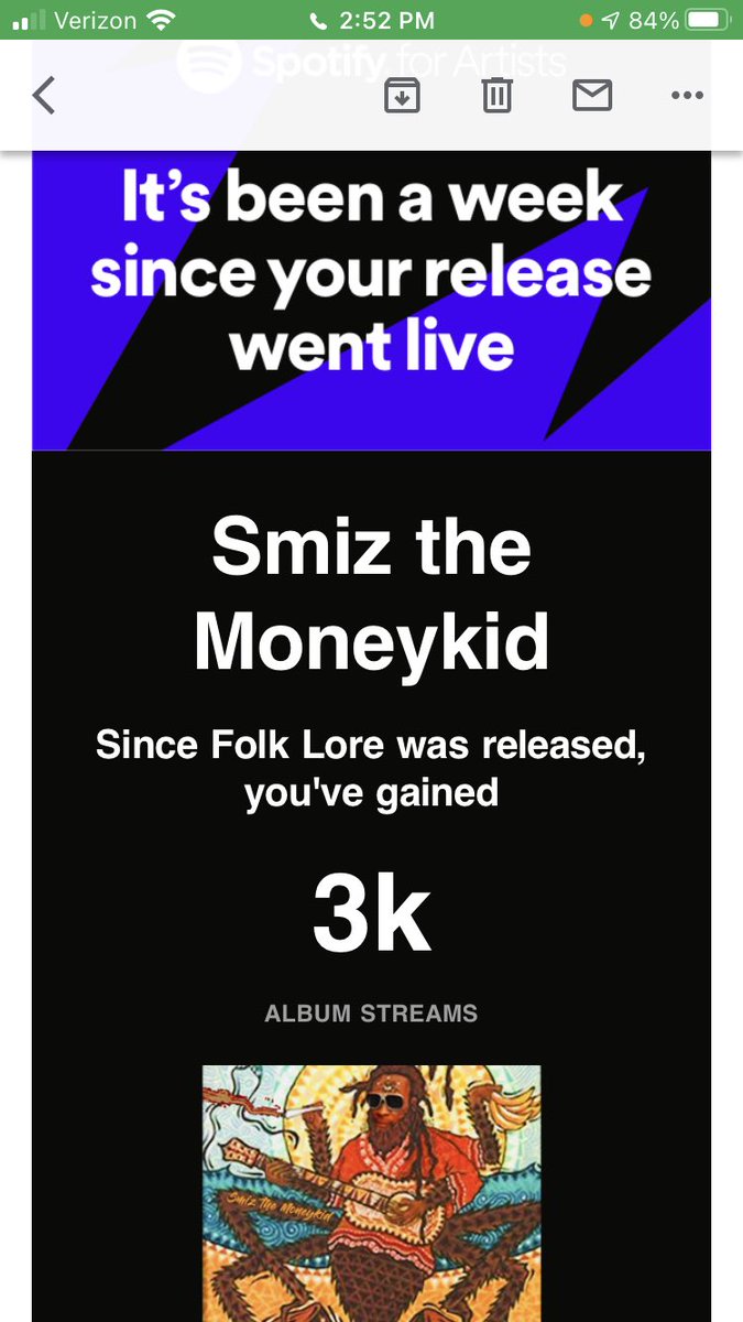 WeAreMoneykidz's tweet photo. I ain’t gotta say  much 🗣 you see it 👀 😂 @smizthemoneykid @volksoorlewerin #FolkLore #3000Streams #1Week on @spotify according to @spotifyartists https://t.co/gFSNNGBkIN #WelcomeToTheRadioRevolution #ImStreaming https://t.co/DrHKKOmNHR