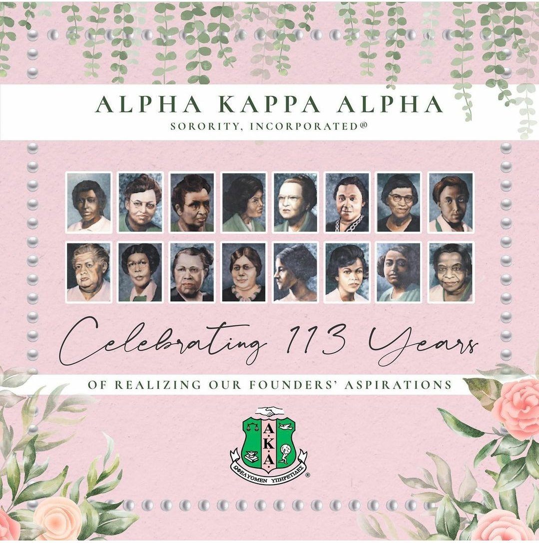 MrsDaMeka's tweet image. Happy 50th Charter Day to my beloved Zeta Eta Chapter and Happy Founders Day to My Sorors of Alpha Kappa Alpha Sorority, Inc. 
113 years of SERVICE to all Mankind.
#SkeeWee #Spr99 #9 #🐸 #ZHMade #AKA1908 #113 ##PAO