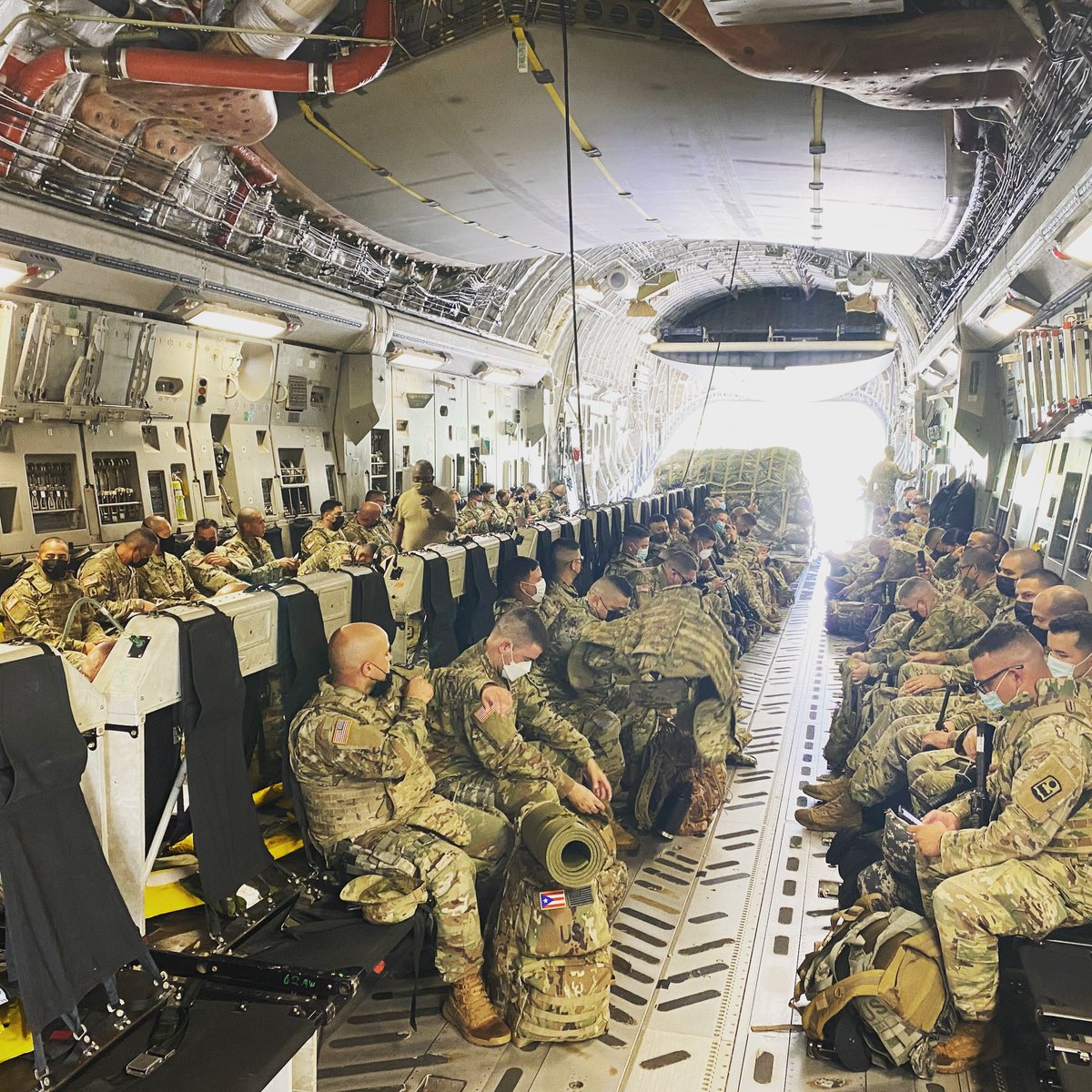 200 Puerto Rican National Guard troops en route to Washington, DC to risk their lives to protect <a href="/JoeBiden/">Joe Biden</a> . 

Make Puerto Rico a state now.
