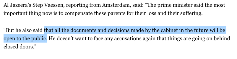 But find this line in the Al Jazeera version of the story also important:
