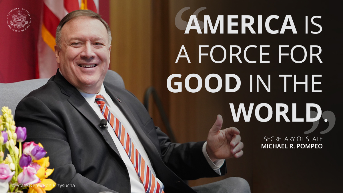 SecPompeo's tweet image. Americans are the most generous people on the planet, hands down, and we always will be.