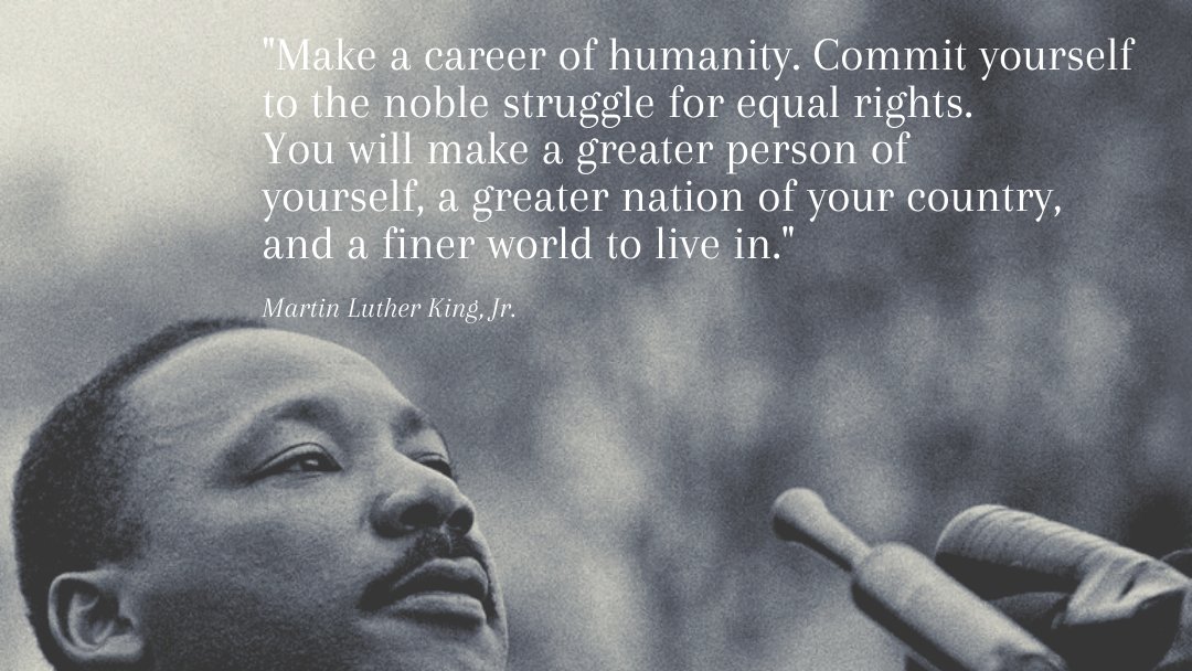 commcuttingeq's tweet image. We are closed today in honor
of Martin Luther King Jr. and in support of his life's
work toward equal rights, peace, justice and love for
everyone. May we continue to come together to realize
his dream. #CCE #MLKday #ihaveadream