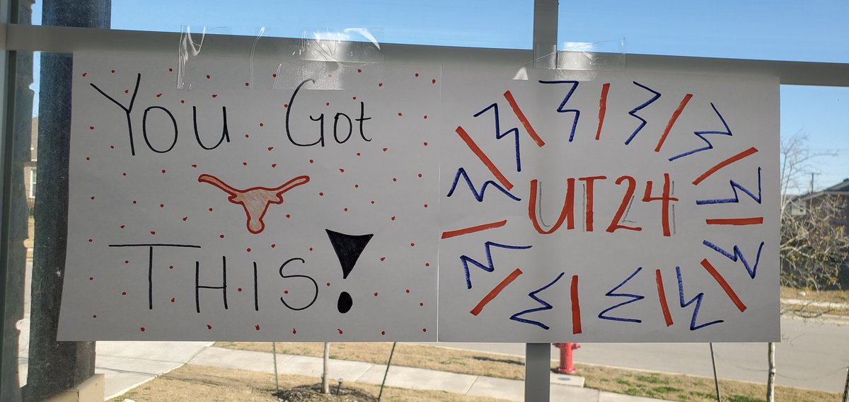 Here's to you #UT24! Let's finish this first year strong! All of us at <a href="/BeALonghorn/">The University of Texas at Austin Admissions</a> and <a href="/UTAustin/">UT Austin</a> have your back!  #LonghornWindowSerenade