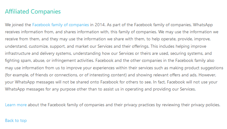 According to the current privacy policy for non-EU users, Facebook may use Whatsapp (meta)data for all kinds of extensive digital profiling including for "product suggestions (for example, of friends or connections, or of interesting content) and showing relevant offers and ads".