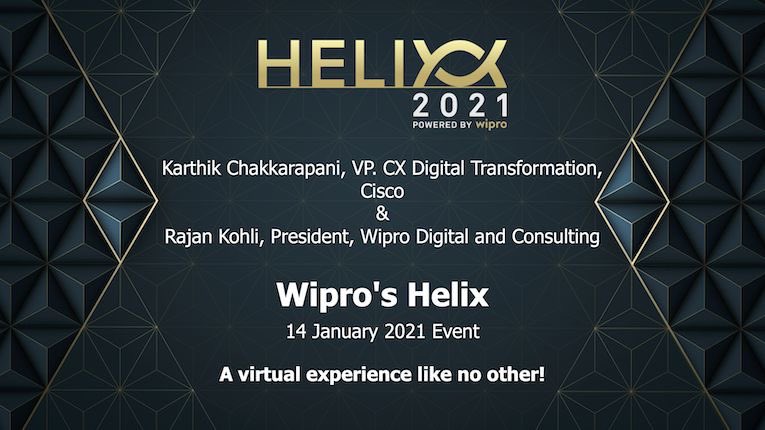 kchakkarapani's tweet photo. Honored to participate in the Helix 2021 event #HelloHelix. @rajan_kohli1 President, Wipro Digital & I discussed on Reimagining Cisco's Customer Experience Digital Transformation - https://t.co/qbYgADlr2X
#digitaltransformation #customerexperience #WeAreCisco #CiscoCX https://t.co/48oBuCUjvd