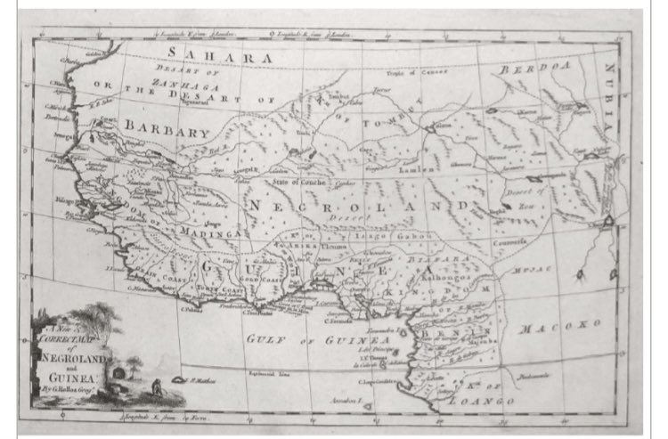 The Swaen map dated 1760 by Rollos of Negroland and Guinea
