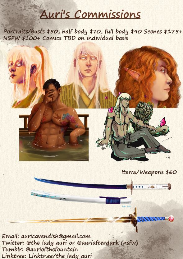 Commissions are open! This is my full time job and each one literally helps keep the lights on and food in the fridge.

Currently taking 5 slots. Here is a brief bit of rules and the most common types requested. Dm/Email me to reserve a spot. further info in link in bio