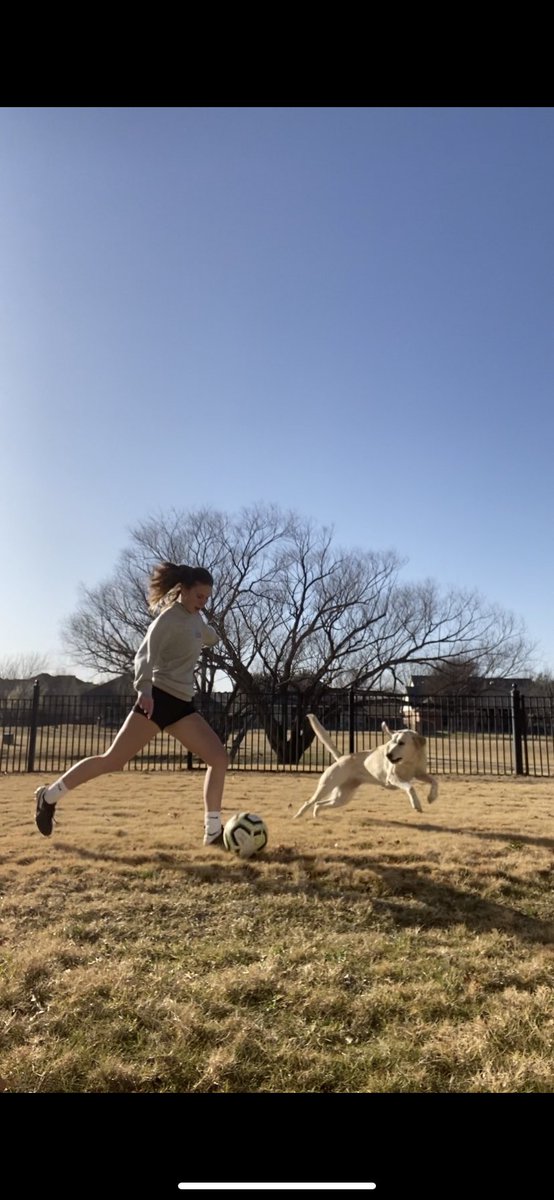Me and Comet practicing during quarantine 😼 <a href="/TCHS_WSOCCER/">TCWS</a>