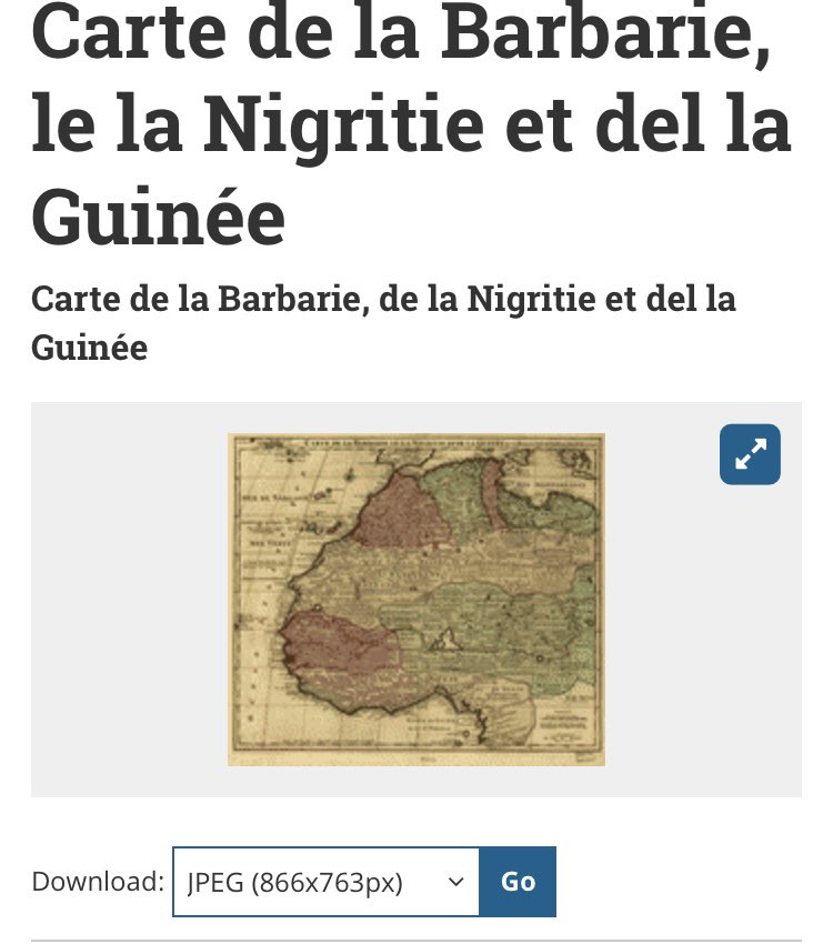 The Library of Congress map dated 1792 by L’isle of West Africa, including Nigritie, Negroland