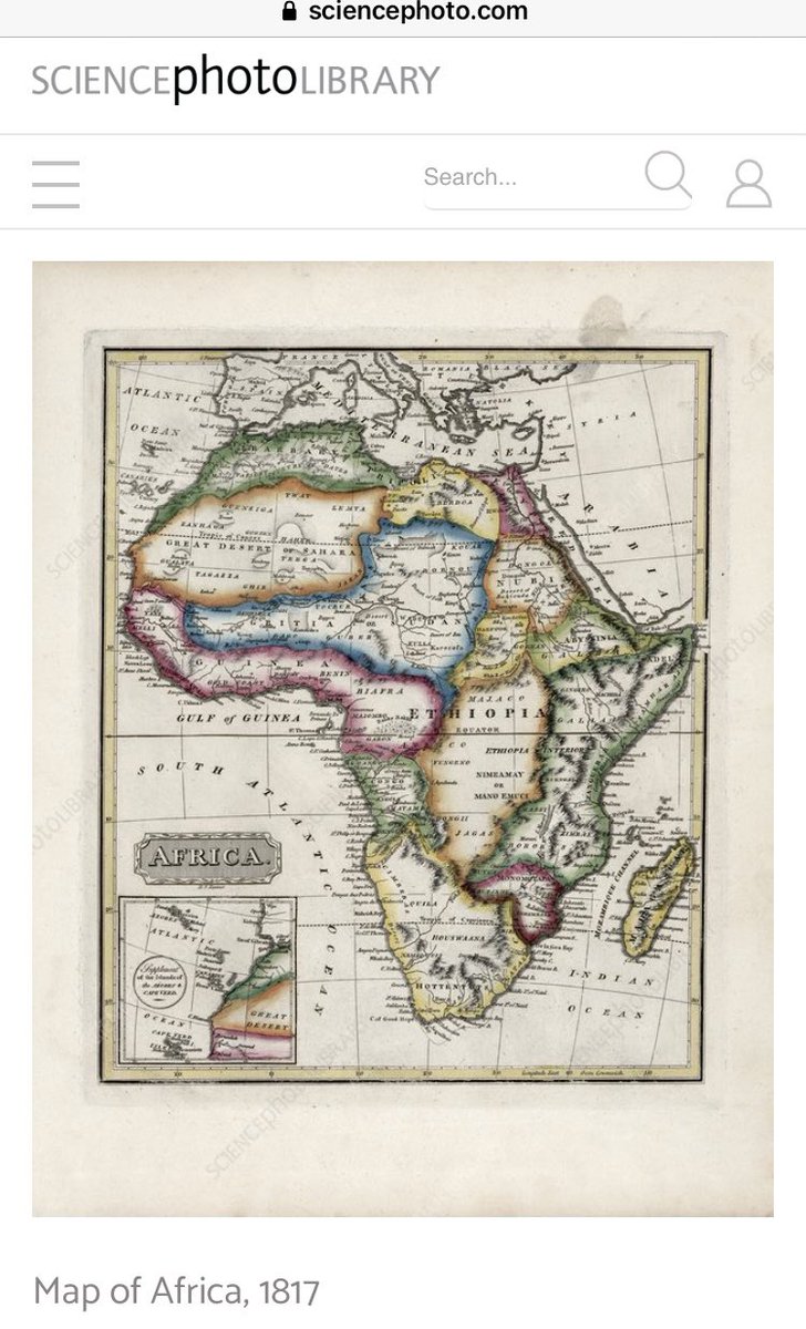 The Science Photo Library map dated 1817 AD that shows in the area of Negroland this map says ‘or Sudan’