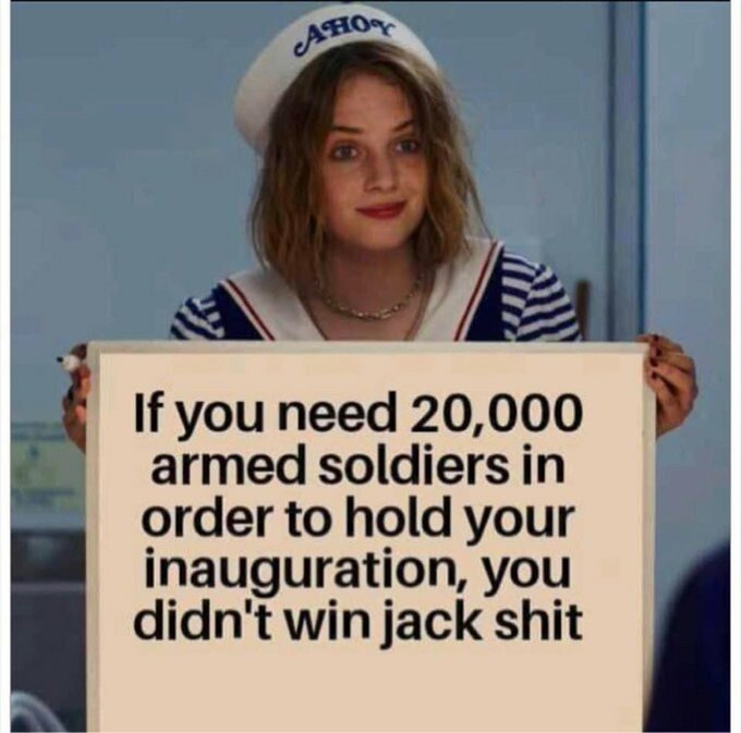 Mini_Collective's tweet photo. @seanhannity Here comes the pain. FINALLY!!!!!!!!!!! Troops aren't in DC to quell MAGA. I have a funny feeling.. (fill in the dots) https://t.co/OKndbiXT86