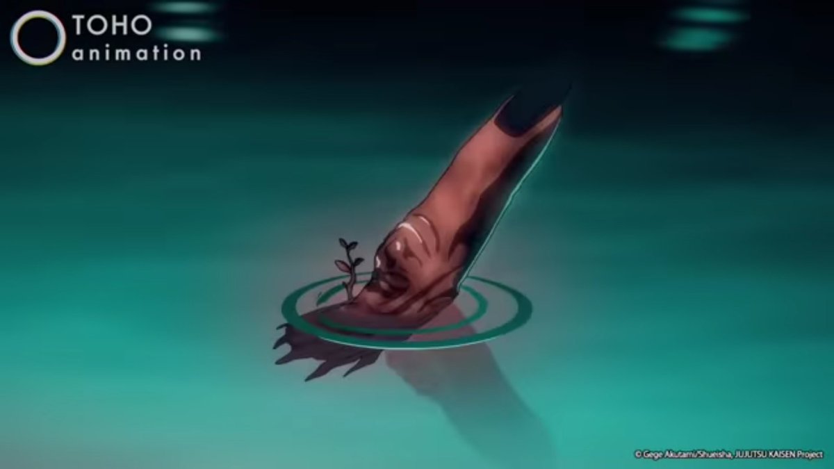 recurring themes of growth in the water could be representative of yuuji's own growth in the series esp since there's a plant growing from sukuna's finger in op 1I think the fish (also in op 1) is mahito because mahito plays a part in yuuji's (forced) growth