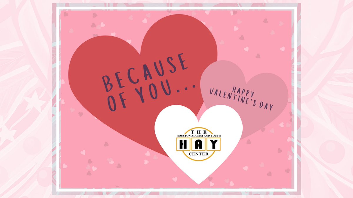 CenterHay's tweet image. This Valentine’s Day, show someone you care about them while benefiting Houston’s youth currently and formerly in foster care! Make a suggested donation, and The HAY Center will send valentines to your chosen recipients. Visit haycenter.org/valentine for details!