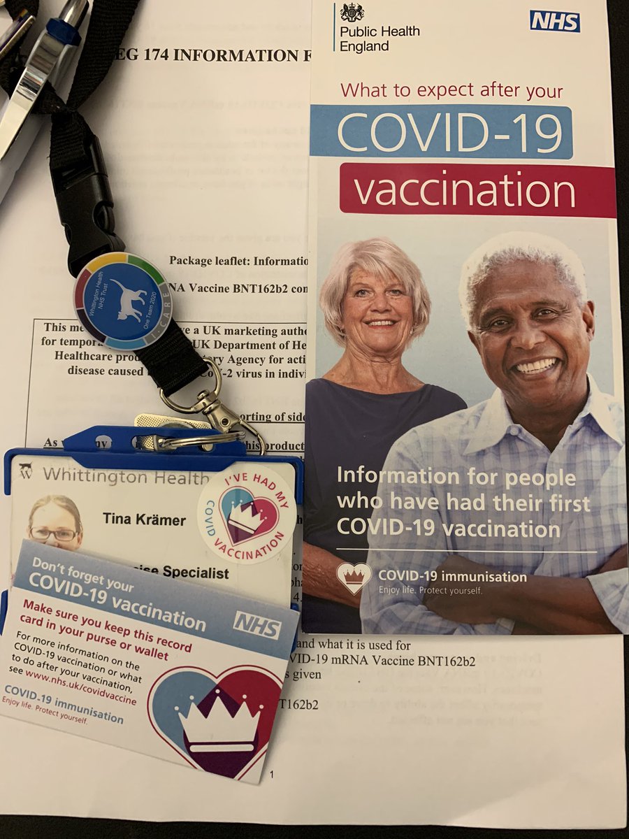 Tina Krämer Jen (@tinakramer) on Twitter photo Thank you <a href="/WhitHealth/">Whittington Health NHS Trust</a> for my first dose of the vaccine today and of course my sticker too #CovidVaccine #nhshospitalscovid Thank you <a href="/WhitHealth/">Whittington Health NHS Trust</a> for my first dose of the vaccine today and of course my sticker too #CovidVaccine #nhshospitalscovid