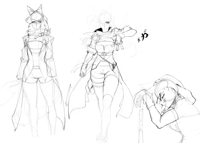 some WIPs of Cheelli, Ramela and Lobi
they are incomplete as hell because man.
man. I cannot design anything this month 