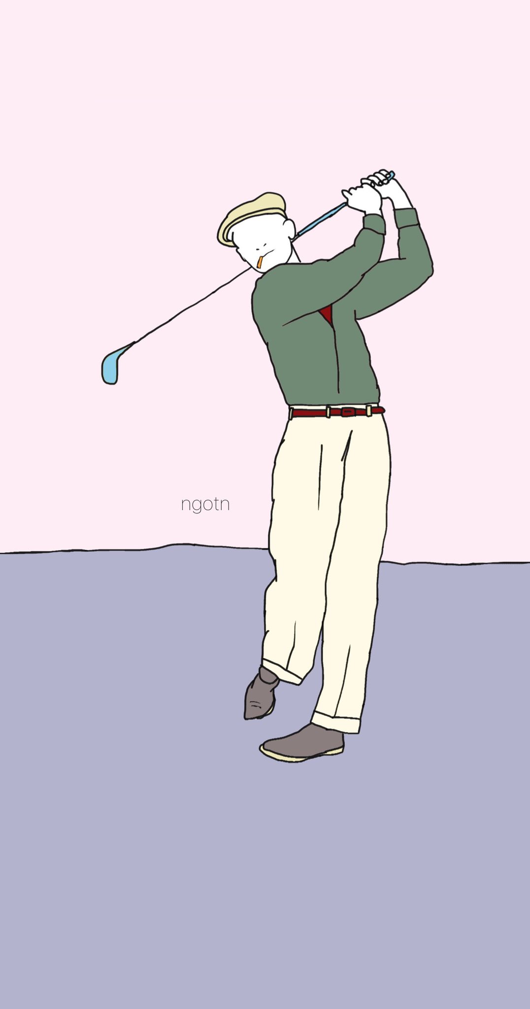 Nogi Otani ノギオオタニ 初ラウンド ゴルフイラスト 早起き ゴルフ ゴルフイラスト イラスト 多色 線画 ノギオオタニ T Co Rdpr3foq1f Twitter