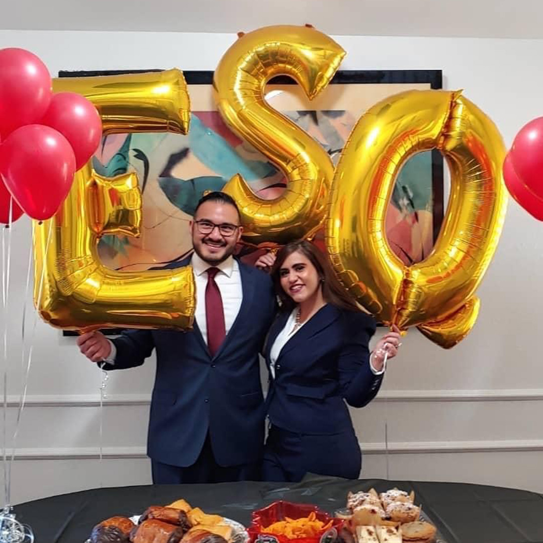 LoyolaLawSchool's tweet photo. Congrats to all #LLS alumni sworn in as attorneys this week --  including Karla Preciado-Garcia ’20 and Paul Garcia ’20, who joined #LLSSwearingIn yesterday as they embarked on a new chapter in their journeys. We are so happy to say we knew you when! https://t.co/KfbNNftkNA https://t.co/g2XBzJ3veq