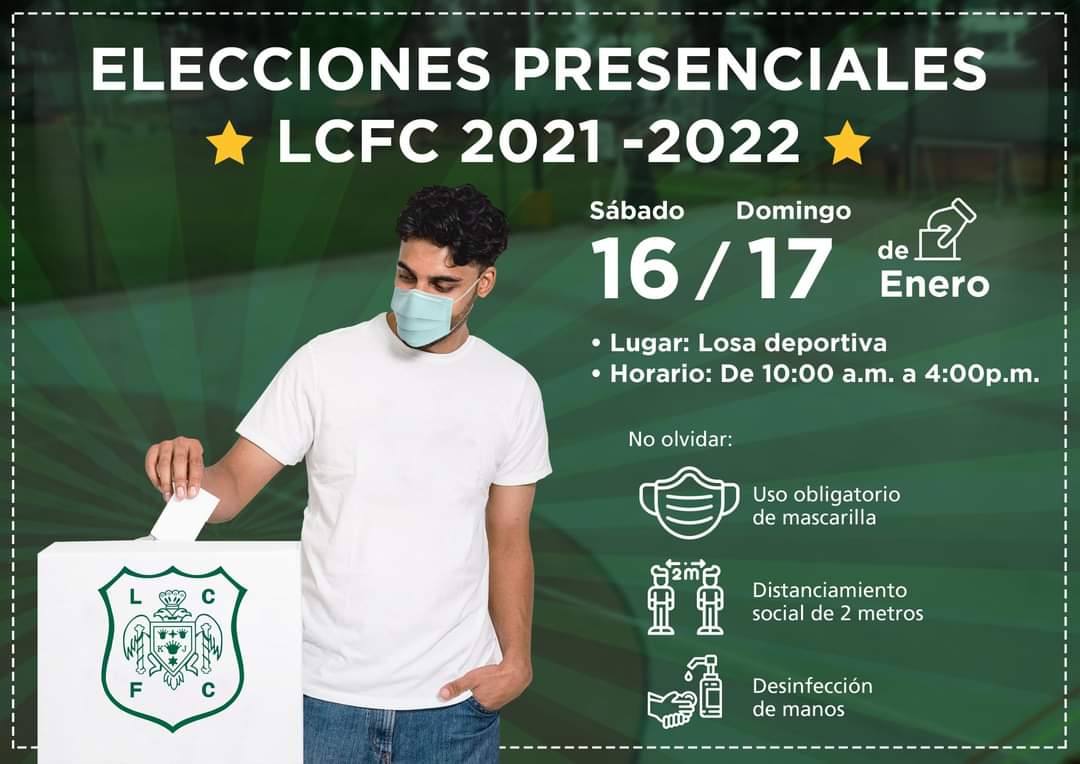 Un nuevo comienzo está por llegar. Estimados asociados, los invitamos
el sábado 16 y domingo 17 de enero de 10:00 a.m. a 4:00 p.m. para elegir a los nuevos integrantes del Consejo Directivo, Comité de Disciplina y Comité de ingreso que liderarán el desarrollo del club.