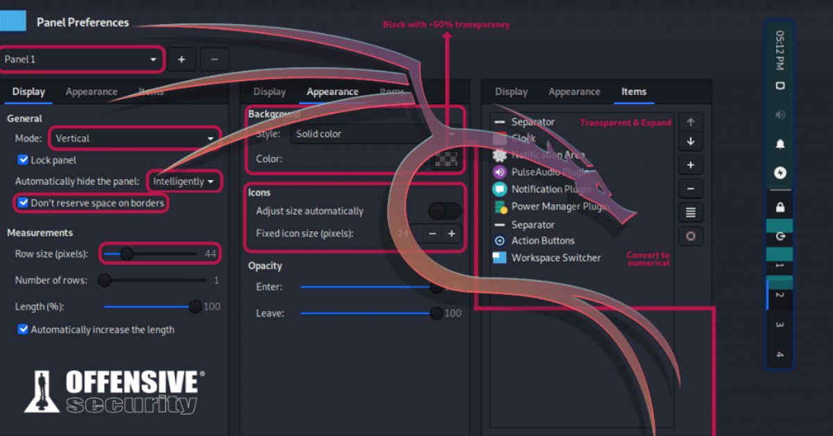 offsectraining's tweet image. Have you customized your Kali Linux desktop yet? Here&apos;s how: offs.ec/3qe0BhV