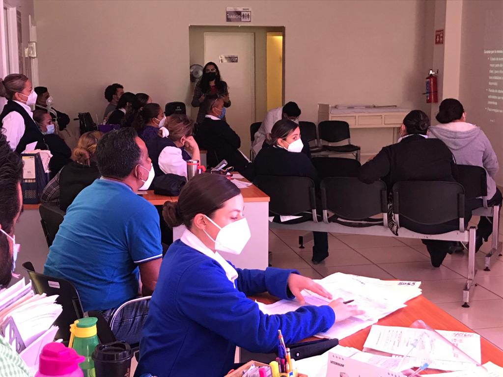 Imparticion de plática en el Centro de Salud Urbano de Guaymas Norte sobre