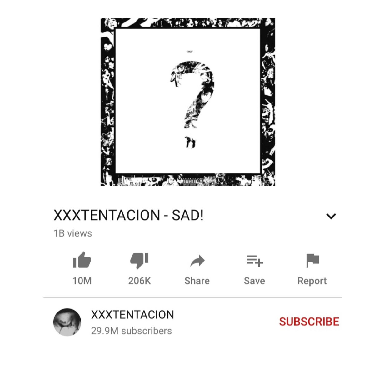 XXXTentacion’s “Sad!” has officially surpassed one billion views on YouTube https://t.co/QoX4bE29ua