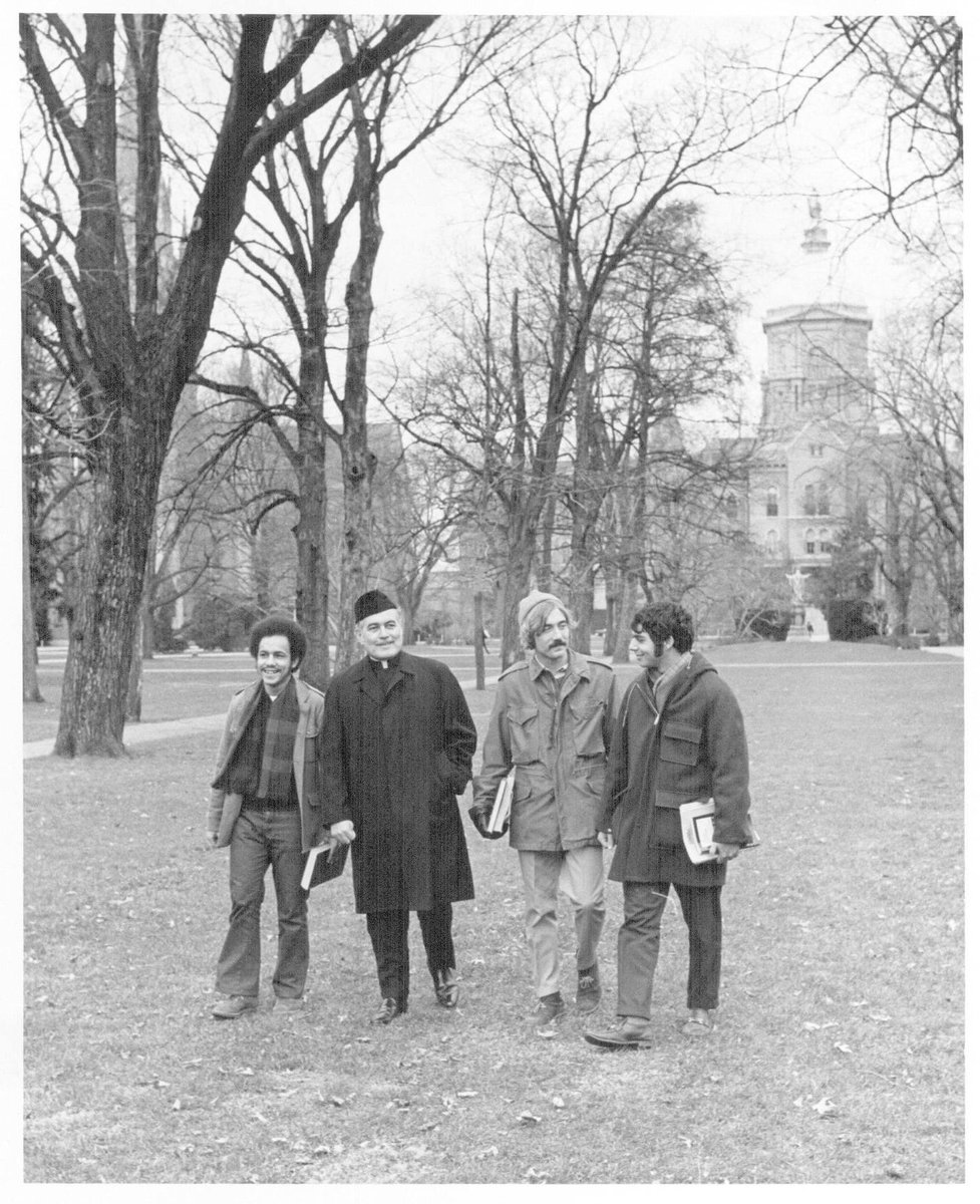 The History Museum (@historymuseumsb) on Twitter photo It was 177 years ago, on January 15, 1844, that the University of Notre Dame, was chartered by the Indiana legislature. Shown in this photo is Rev. Theodore Hesburgh, C.S.C., walking with students on the campus. #FlashbackFriday <a href="/MFosmoe/">Margaret Fosmoe</a> It was 177 years ago, on January 15, 1844, that the University of Notre Dame, was chartered by the Indiana legislature. Shown in this photo is Rev. Theodore Hesburgh, C.S.C., walking with students on the campus. #FlashbackFriday <a href="/MFosmoe/">Margaret Fosmoe</a>