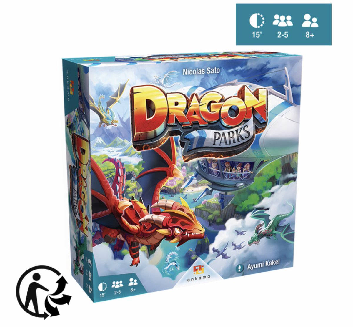 studionoborder's tweet photo. Our latest board game Dragon Parks is available (or will be soon)!
A game by Nicolas Sato, illustrated by @nelnalium 
Publisher : @AnkamaBG https://t.co/aHOMHodm3w