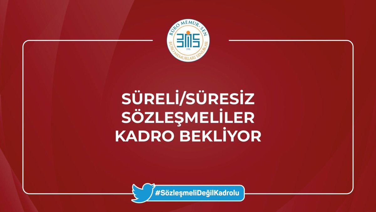 SÜRELİ/SÜRESİZ SÖZLEŞMELİLER KADRO BEKLİYOR!

@RTerdogan <a href="/ZehraZumrutS/">Zehra Zümrüt Selçuk</a> <a href="/tcbestepe/">T.C. Cumhurbaşkanlığı</a> <a href="/ailevecalisma/">Cshabakanligi</a> <a href="/yusufyazgan37/">Yusuf YAZGAN</a>

#SözleşmeliDeğilKadrolu