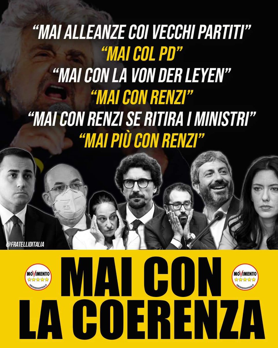 Mai dire mai nel M5S. Quando la poltrona vale più della credibilità e della parola data ai propri elettori...