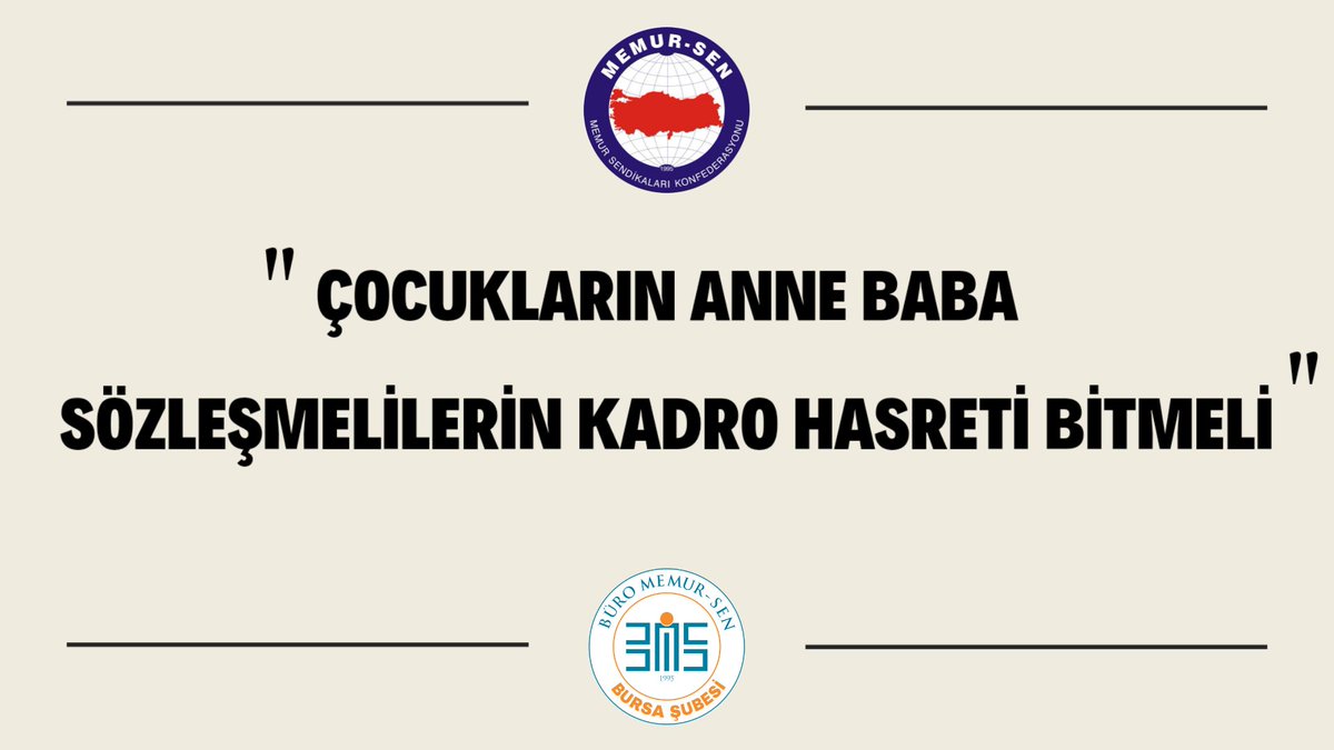 "Çocukların anne baba, sözleşmelilerin kadro hasreti bitmeli"

#SözleşmeliDeğilKadrolu