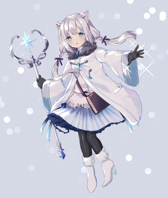 寒いとこに住んでるけもみみ生えてる魔法使う子 