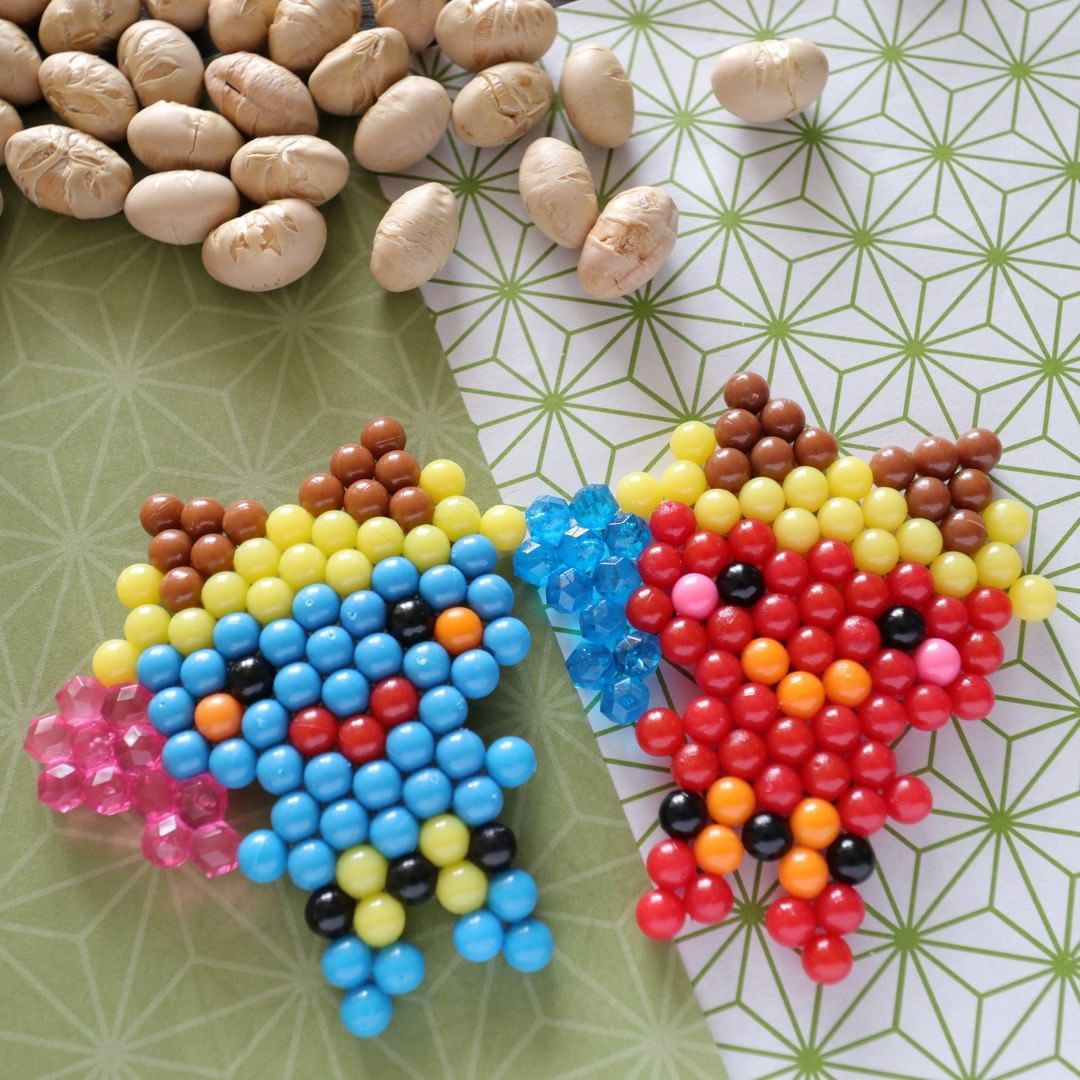 アクアビーズ アクアビーズで 赤鬼 青鬼を作ってみました アクアビーズのホームページでは 節分をはじめ 季節のイラストシートがたくさんあるので 好みの絵柄をさがしてみてください T Co 4vbevhxpuk アクアビーズ T Co