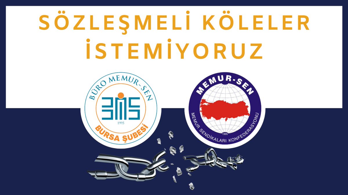 SÖZLEŞMELİ KÖLELER İSTEMİYORUZ.

#SözleşmeliDeğilKadrolu