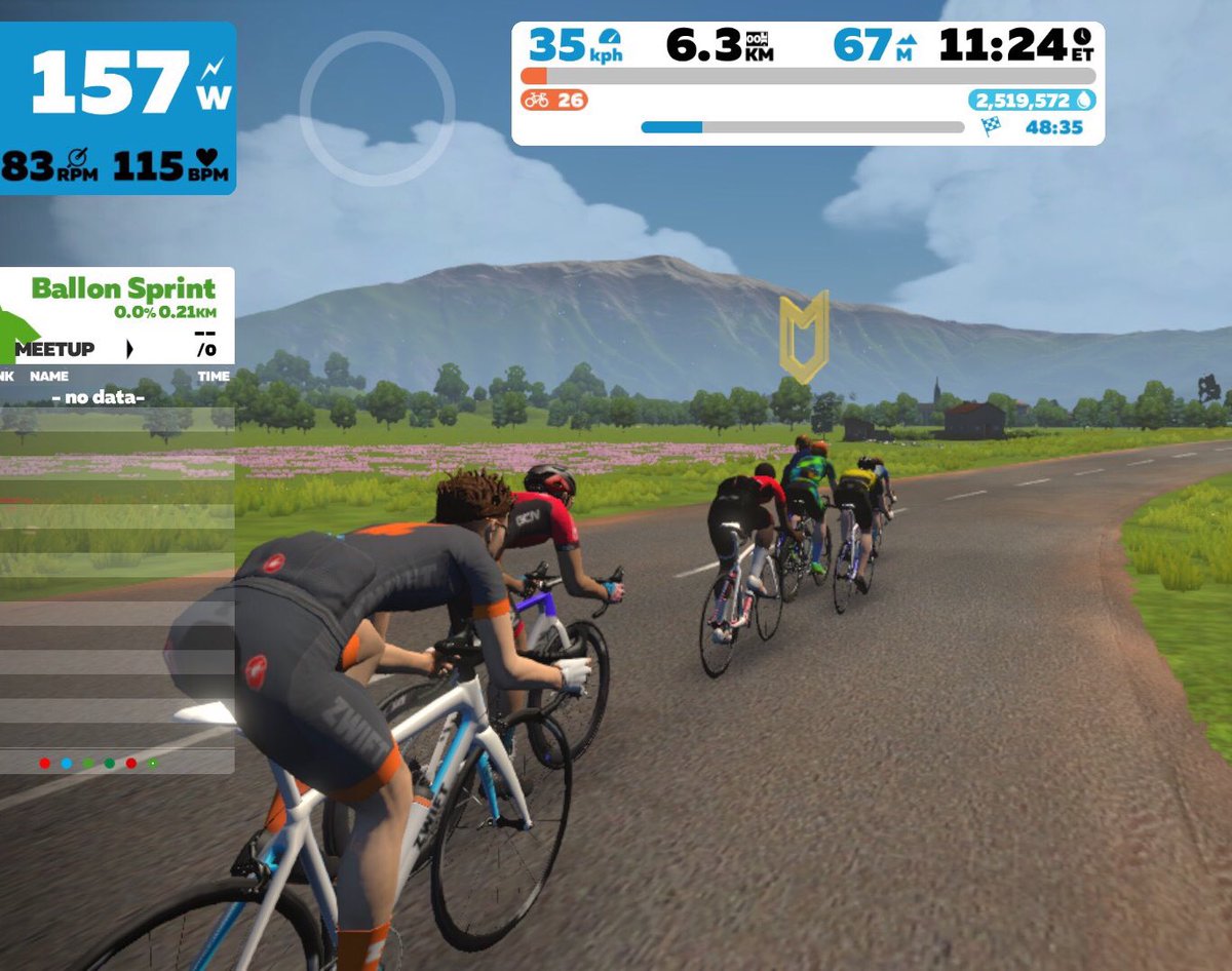 GordonsCycling's tweet photo. Another great ride around France this morning. Great to see all ages helping each other as true cyclists do. Mt. Ventoux calling in the background!! #strongertogether @GoZwift @GordonsPEDept https://t.co/KIljYStYLX