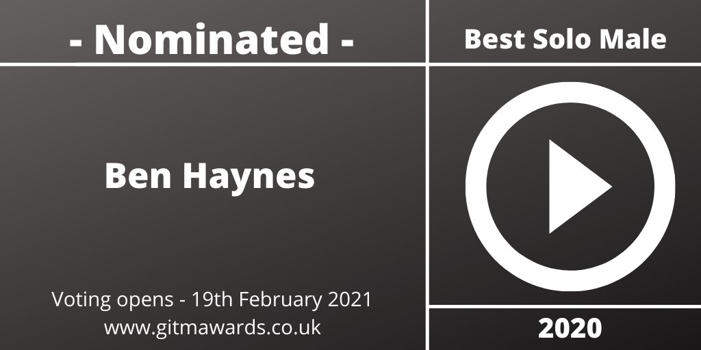 Congratulations Ben Haynes - nominated for Best Solo Male

#GITMAwards