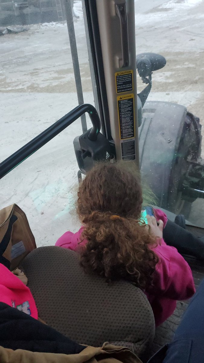 KrisScheider's tweet photo. Seats are overrated for a #farmgirl who has been up since 4:30am! #daywithdad #farmlove #daddaughter #zirbeldairyfarms https://t.co/2sjVJAfNhi