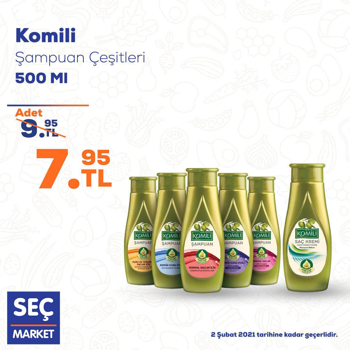 Mis gibi kokan, sağlıklı saçlara sahip olmayı herkes ister! Komili şampuan çeşitleri indirimde!

#SeçMarket #Şampuan