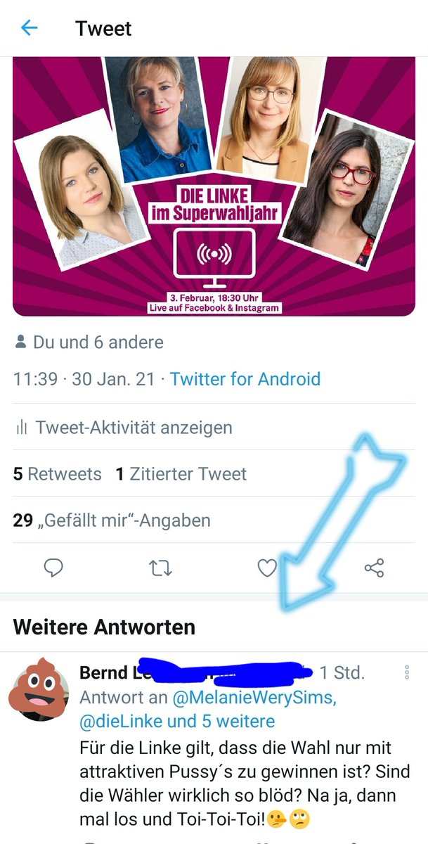 MelanieWerySims's tweet photo. Das ist Bernd. Bernd hat Angst vor starken Frauen. Bernd fühlt sich nur toll und überlegen, wenn er sexistische 💩 von sich gibt. Armer Bernd. #fcksexism https://t.co/CD4jWyTyKj