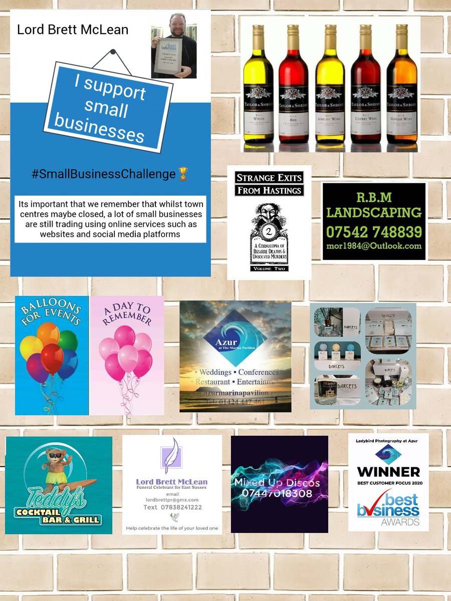 LordBrett1066's tweet photo. In these difficult and challenging times, remember that small businesses need you. Their high street doors may be closed but their websites are open. @FSBSouthEast @HACC1066 @VisitSussex @Visit1066 @HastingsObs @HastingsProud @battlesussex @RotherDC https://t.co/bTns9x2bHM
