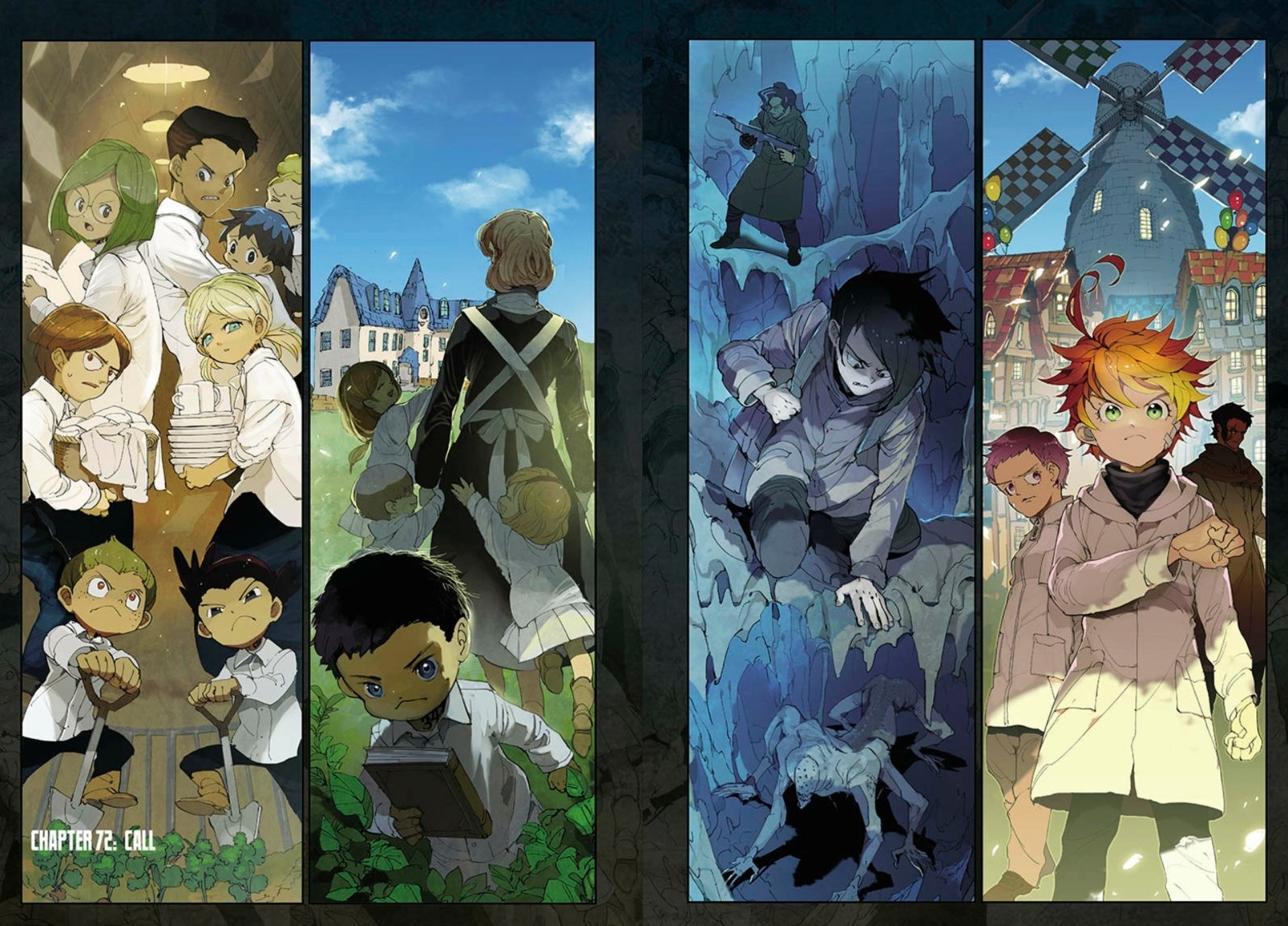 What chapter of The Promised Neverland manga is at the same point