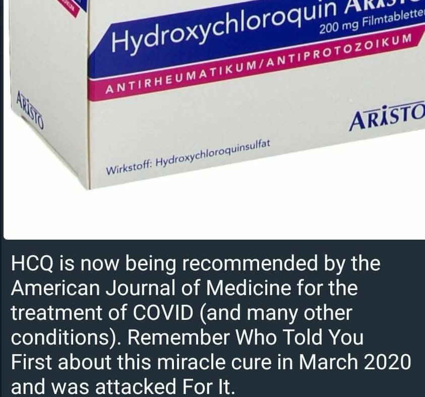 JulietJohnsonJ's tweet image. Remember who told you about Hydroxychloroquine (HCQ) in March 2020?