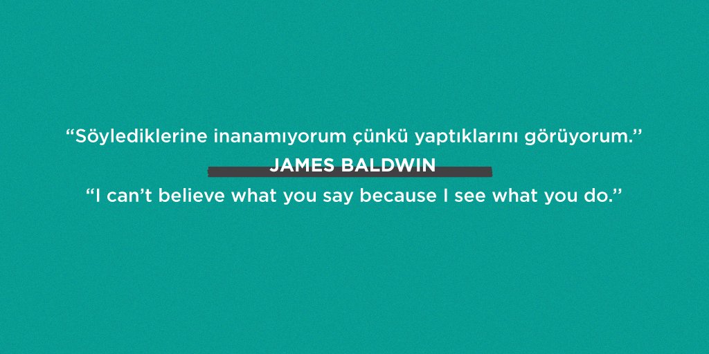 kakimlicom's tweet photo. #GününMottosu ✍️
"Söylediklerine inanamıyorum çünkü yaptıklarını görüyorum." #JamesBaldwin #SürüDışı https://t.co/VlMNcdOkXP