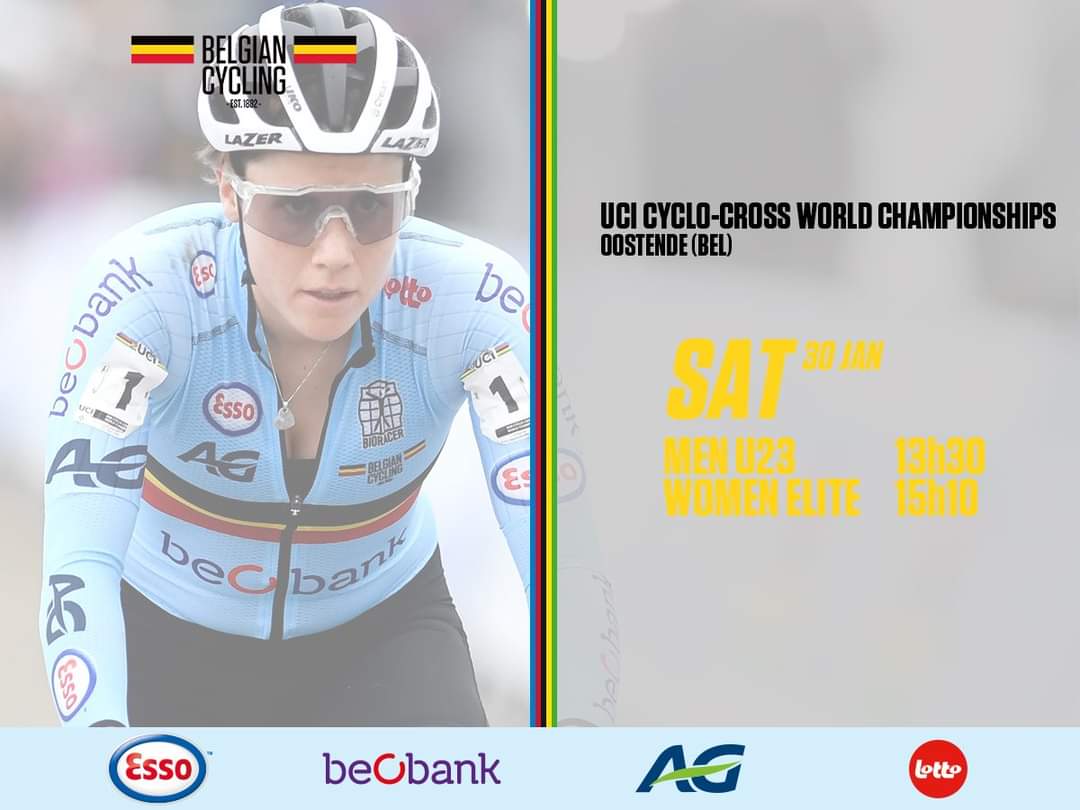 DAY 1 #Ostend2021 🌈 🚴‍♂ Men U23 ⏰ 13h30 🚴‍♀ Women Elite ⏰ 15h10 Show us your support 🇧🇪🙌