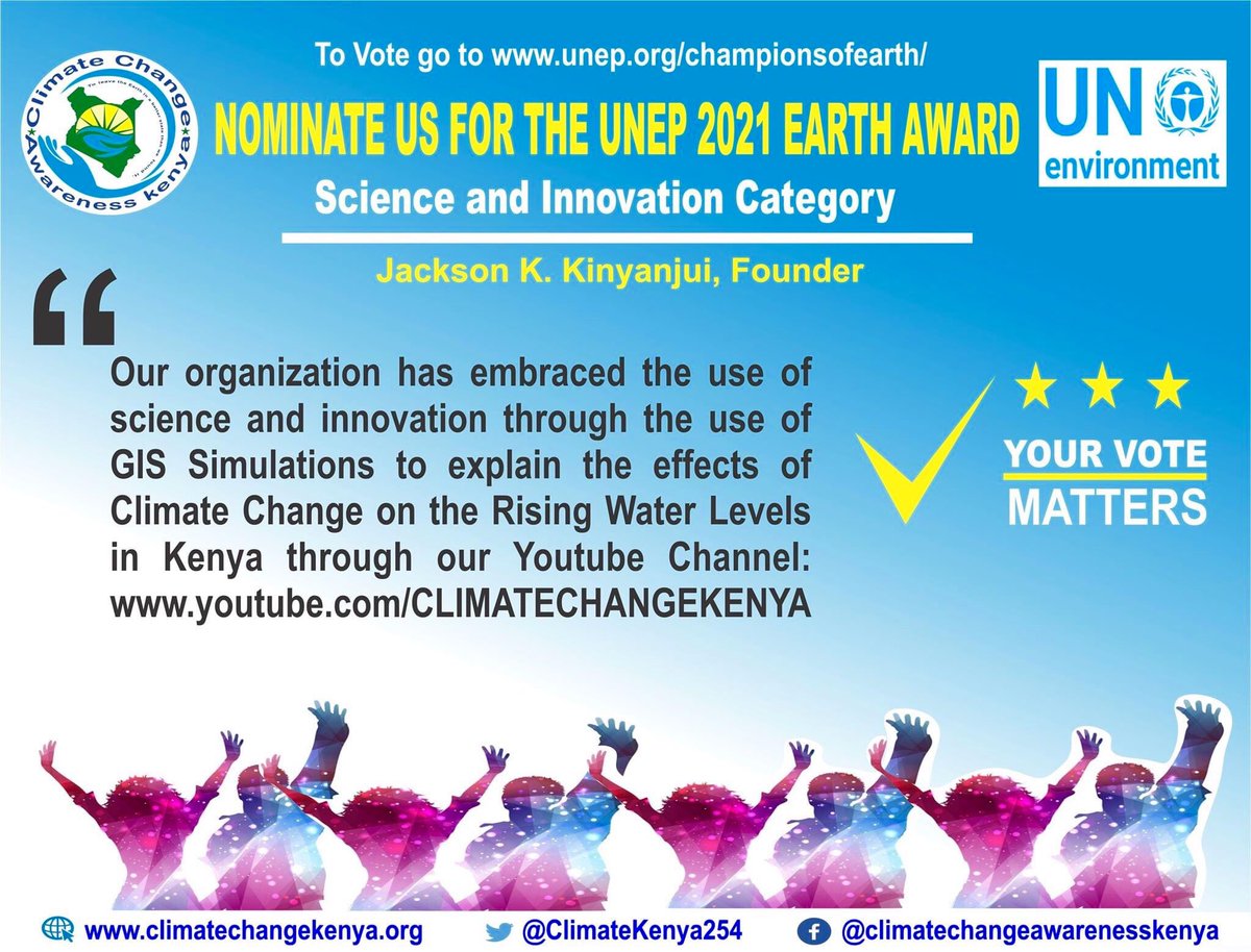 ClimateKenya254's tweet photo. NOMINATE us for the Science and Innovation category in the UNEP 2021 Earth Awards by going to: https://t.co/eDqKnnPjUu . Fill the four sections as shown in the example sheets below. PLEASE SHARE &amp; RETWEET https://t.co/NJBmFEhgcV