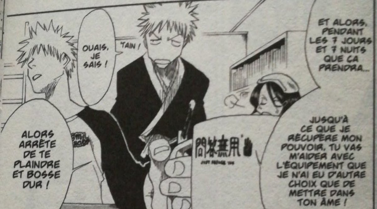 Le corps d'Ichigo semble directement avoir une âme artificielle et ne reste pas inconscient au sol.